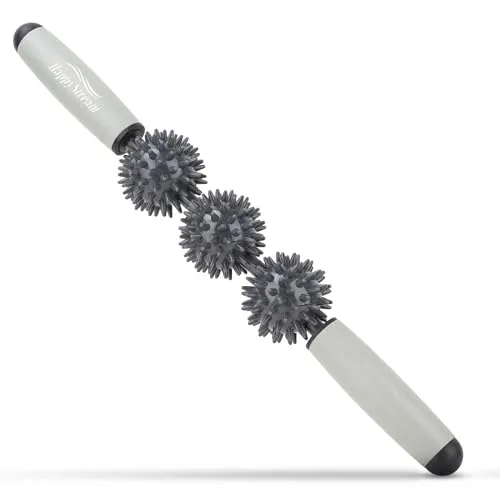 Igelball Massageroller mit Griff, 40cm Faszienstab von HappyStream