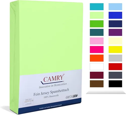 Camry Spannbettlaken CLASSIC, Jersey Baumwolle, Gummizug: rundum, viele Farben, alle Matratzenhöhen, Bettlaken, Spannbetttuch