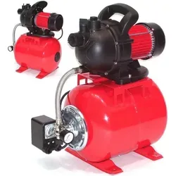 Hauswasserwerk 1000W - 3500L Gartenpumpe für effiziente Bewässerung - Leistungsstarkes Hauswasserwerk mit 1000W und bis zu 3500 l/h Förderleistung. Ideal für die Förderung von Klarwasser, ausgestattet mit wartungsfreiem Motor und automatischem Druckschalter.