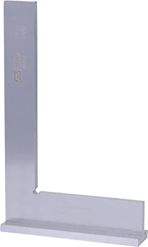 KS Tools 300.0212 Anschlagwinkel - Zimmermannswinkel nach DIN 875/1, feinst geschliffen und justiert für präzise Rechtswinkligkeit und Parallelität im Maschinenbau.