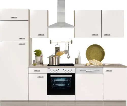 OPTIFIT Küchenzeile Faro, Breite 270 cm, wahlweise mit E-Geräten, mit Arbeitsplatte