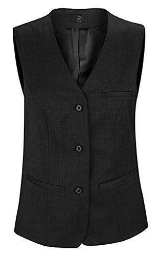 Greiff Damen Weste Comfort Fit Schwarz Größe 46 Modell 1249 - Stilvolle Damenweste mit drei Knöpfen und Stretchmaterial für optimale Bewegungsfreiheit. Ideal für den Alltag und in drei eleganten Farben erhältlich.