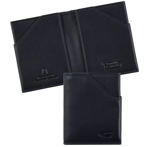 camel active Nagoya - Herren Kartenetui aus echtem Leder, RFID-Schutz für sichere Aufbewahrung von Kreditkarten und Visitenkarten, Blau