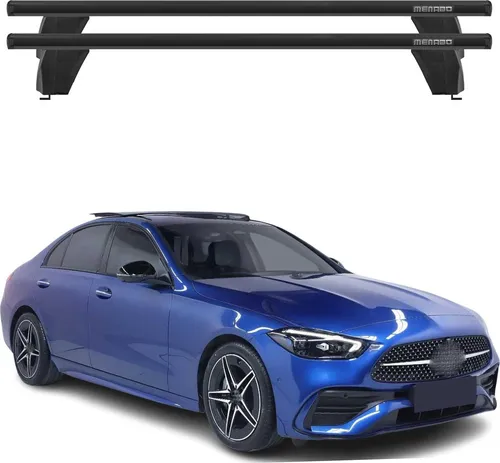 OMAC Dachträger für Mercedes C Klasse W206 (2021-2025) - Robuster Aluminium-Dachträger, abnehmbar und wasserbeständig, ideal für Fahrräder und Gepäck, mit aerodynamischem Design für weniger Windgeräusche.