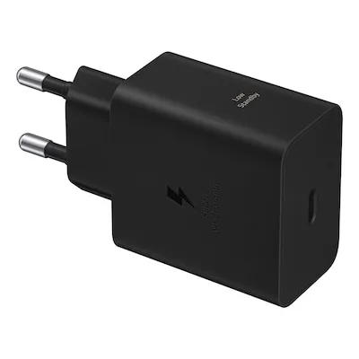 Samsung Original Power Adapter 60W mit USB-C Kabel – Fast Charge, Schwarz - Lade Smartphone, Tablet und Laptop mit einem einzigen Adapter. Der 60W Power Adapter überzeugt durch geringen Standby-Verbrauch und umfassende Schutzfunktionen für sicheres Laden.