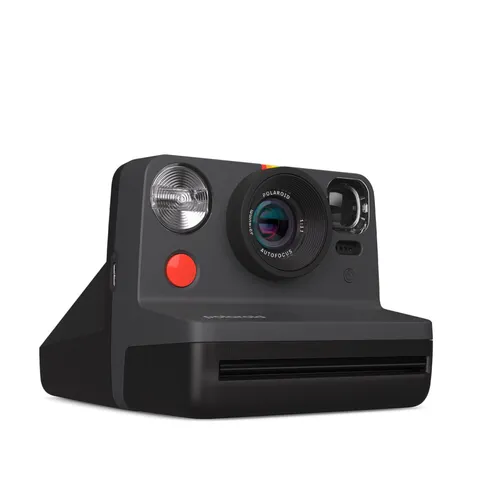 Polaroid Now Gen2 Kamera Schwarz - Sofortbildkamera mit Autofokus, Doppelbelichtung und benutzerfreundlichem Blitzsystem für kreative Momente