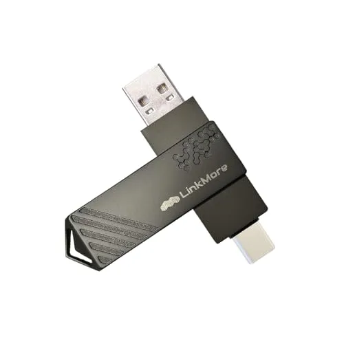 Linkmore 256 GB Ultra Dual Drive Go, USB-C-Stick, Lesegeschwindigkeit bis zu 150 MB/s, Mit Reversiblen USB-C- und USB-A-Anschlüssen, Für Smartphones, Tablets, Mac und PC