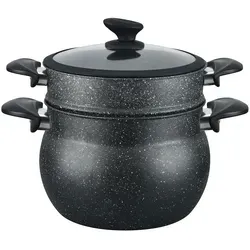 tlg Kuskus Topf 12L Dampfgarer COUSCOUS in schwarz von Cheffinger