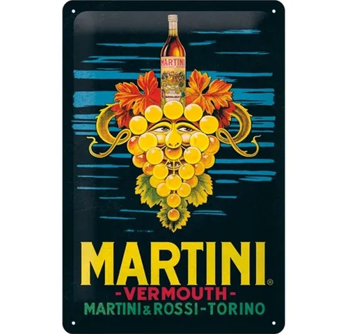 Nostalgic-Art Metallschild Blechschild 20 x 30cm - Martini - Vermouth Grapes