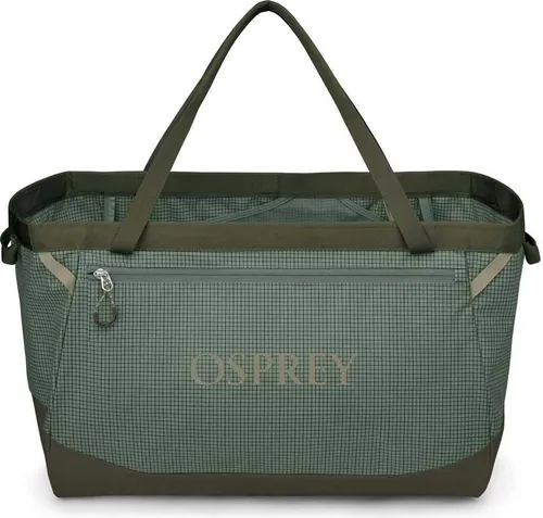 Osprey Transporter Gear Tote 60 - Outdoor Reisetaschen und Reisegepäck mit robustem NanoTough-Außengewebe, wasserfest und umweltfreundlich (bluesign-zertifiziert) für effiziente Organisation und vielseitige Tragemöglichkeiten.