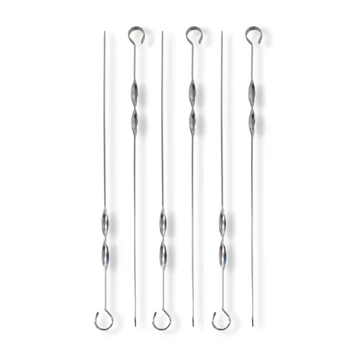 Grillspieße Edelstahl 45cm 6er-Set Schaschlikspieße Spieße zum Grillen