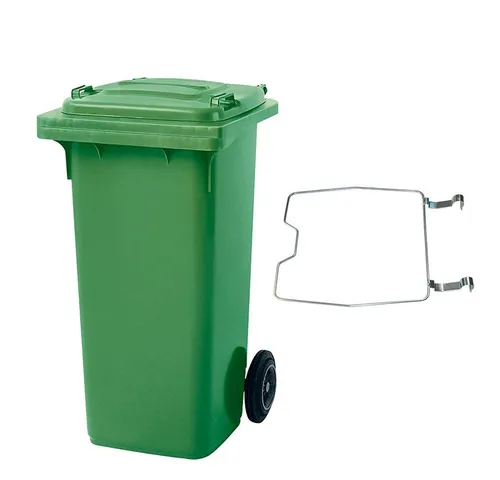 BRB-Lagertechnik Mülltonne MGB 120 Liter mit Klemmring - Mülleimer für Lager und Betrieb, mit hochwertigem Halter für Müllsäcke, witterungsbeständig und langlebig, ideal für anspruchsvolle Abfälle.