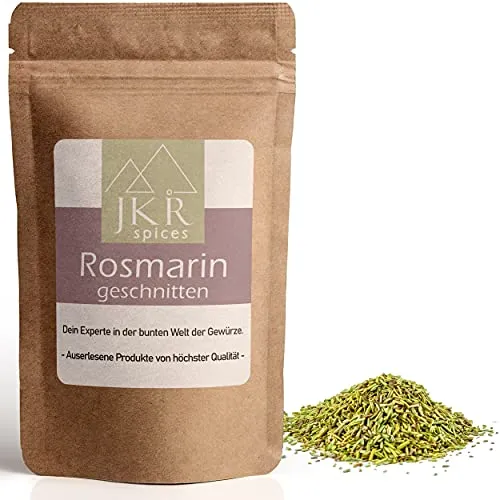 JKR Spices Rosmarin geschnitten - echter getrockneter Rosmarin | Ideal zum Kochen und für Tee | Perfekt für herzhafte mediterrane Gerichte | 100% natürlich ohne Zusätze - 1000g