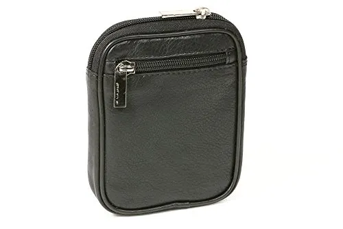 Gürteltasche LEAS in Echt-Leder, schwarz - LEAS Travel-Line