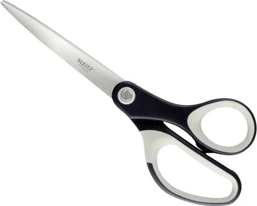 Leitz Titan Schere - Ergonomische Haushaltsschere aus rostfreiem Stahl, perfekt für präzises Schneiden in Büro, Schule und Zuhause, 20,5 cm lang