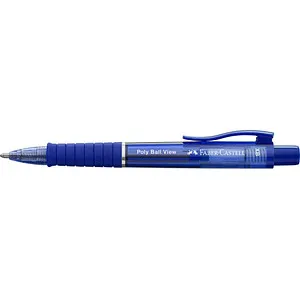 FABER-CASTELL Kugelschreiber Poly Ball View blau/transparent, Schreibfarbe: blau, 1 St.