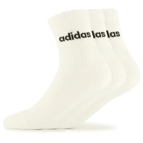 adidas - Cushioned Linear Crew 3-Pack - Multifunktionssocken 43-45 | EU 43-45 weiß