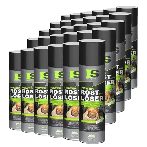Spraytive Power Rostlöser MoS₂ Spray 30 x 500ml - Hochwirksamer Rostentferner mit Festschmierstoff für KFZ, Werkstatt und Industrie. Dringt tief ein, schützt vor Rost und verbessert die Gängigkeit mechanischer Bauteile. Made in Germany – für maximale Effizienz!