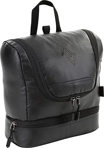 Travel Kit Reisewaschtasche mit Aufhänger - Stylische Kulturbeutel mit vielen Staufächern und extra Bodenfach, ideal für Reisen und Campen. Praktisches Nassfach für Zahnbürste und perfekt für Handgepäck.