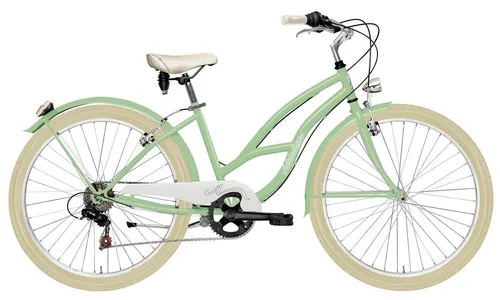 Adriatica CRUISER 26 Zoll Woman Grün - Cruiser Fahrrad für Damen, elegant und stilsicher mit harmonisch abgestimmten Komponenten für einen Blickfang bei jeder Fahrt durch die Stadt.