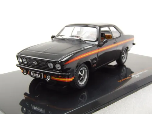 1:43 IXO Opel Manta A GT/E Magic Black 1974 - Modellfahrzeug im Maßstab 1:43, detailgetreu und ideal für Sammler und Modellbau-Enthusiasten