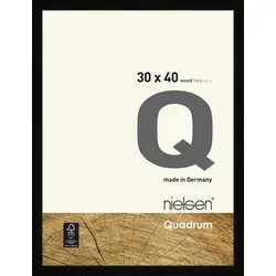 Nielsen Bilderrahmen Holzrahmen 6530001 Quadrum 30x40cm schwarz - Einzelrahmen für Ihre Lieblingsaufnahme, eleganter Holzrahmen in schwarz, ideal für stilvolle Präsentationen.