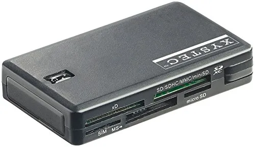 Produktbild Xystec SIM Kartenleser: Smart-, SIM- und Multi-Card-Reader mit 7 Slots, USB 2.0, Plug & Play (Simkarten Lesegerät, Multi Kartenlesegerät, Speicherkarte)