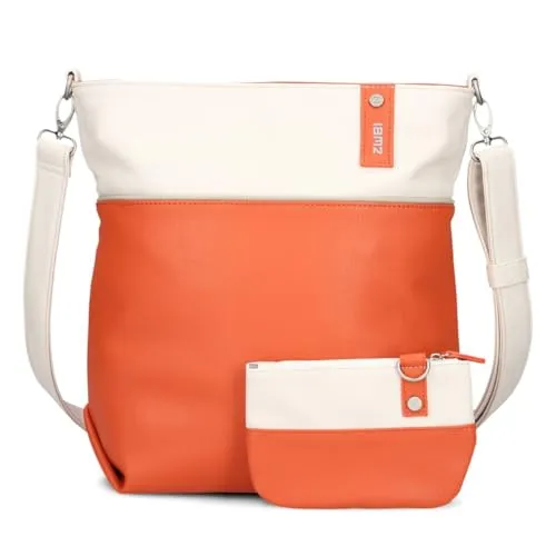 Zwei Damen Umhängetasche Jana J12 Crossbody Bag in orange von ZWEI