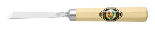 Kirschen Kerbschnitzbeitel 4 mm mit kurzem Weißbuchenheft achtkant, gerade, mit schräger Schneide, Stich 1 - 3202004