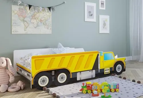 Kids Collective Autobett Kinderbett 70x140 | 80x160 - Betten mit Rausfallschutz für sicheres Schlafen und Träumen. Ideal für kleine Abenteurer – stabil, sicher und leicht aufzubauen!