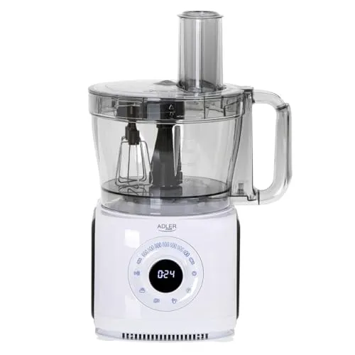 Adler Küchenmaschine AD 4224 - 1000W, 7 Geschwindigkeitseinstellungen, LCD-Anzeige und vielseitiges Zubehör für müheloses Kochen und Backen