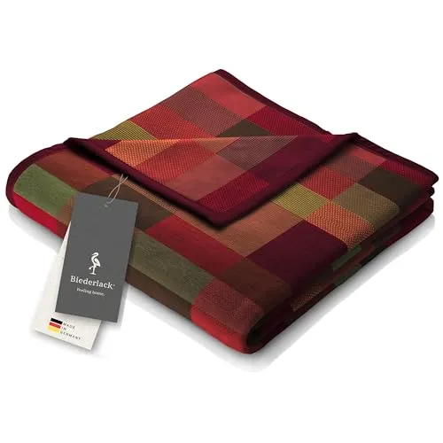 biederlack® Kuscheldecke „Color Squares Red“ 150x200cm von Biederlack