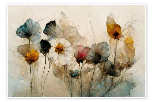 Poster & Bildende Kunst Pink von Posterlounge