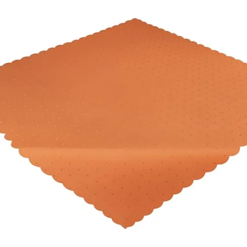 matches21 HOME & HOBBY Tischdecke 90 x 90 cm für Küche & Esstisch in Orange - Waschbare Landhaus Mitteldecke