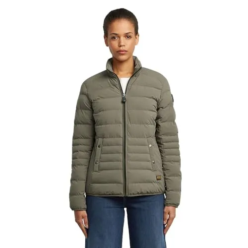 G-STAR RAW FOUNDATION PDD SHORT JKT WMN Damen Winterjacke - Funktionsjacke mit wattiertem Steppdesign, Reißverschluss und Stehkragen – perfekt für kalte Tage, bietet hohen Tragekomfort durch bequemen Stretch.