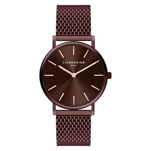 Liebeskind Berlin Damen Armbanduhr LT-0488-MQ - Elegante Quarz-Damenuhr in IP Braun mit kratzunempfindlichem Mineralglas und hochwertigem Edelstahlband, ideal für stilbewusste Frauen.