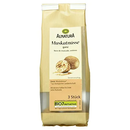 Alnatura Bio Muskatnüsse ganz, 3 Stück