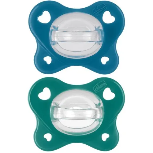 Succhietto Azzurro 16-36M Dual Soft Chicco 2 Pezzi in blau von Chicco