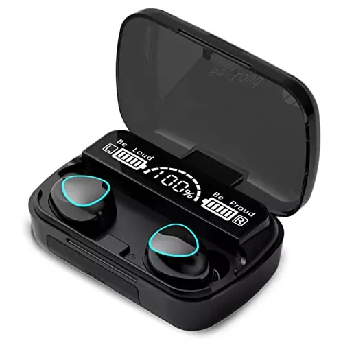 NEXMEX Bluetooth 5.1 In-Ear Kopfhörer mit Ladebox - Kopfhörer mit 4-Mikrofone Noise Cancelling und IPX7 Wasserdichtigkeit, ideal für Musik und Anrufe, ergonomisches Design für hohen Tragekomfort.