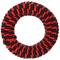Flamingo Zerrspielzeug Hundespielzeug Movas gewebter Ring rot/schwarz rot|schwarz Maße: 20 cm