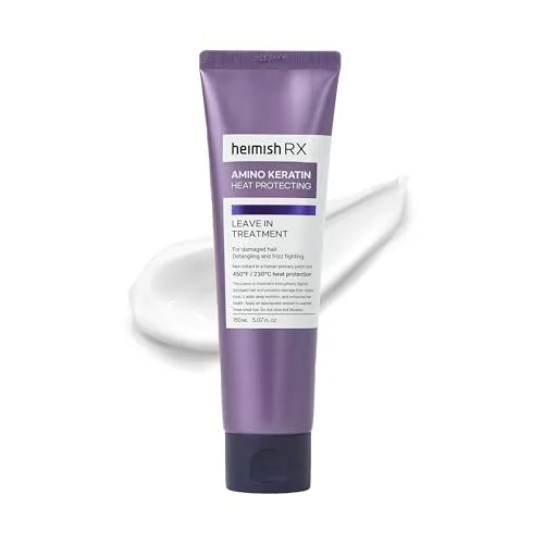 HEIMISH RX Amino Keratin Hitzeschutz Leave-In Treatment – Hitzeschutzcreme, Leave-In Styling-Haarcreme für Geschädigtes Haar, Stärkend, Frizz-Kontrolle, 150 ml (5,07 fl. oz)