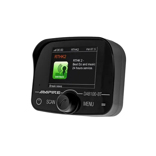 Ampire DAB100-BT DAB+ Receiver mit Bluetooth Freisprecheinrichtung