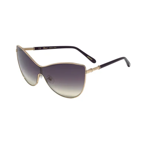 Chopard SCHC83S998FCL Damensonnenbrille - Sportbrillen mit 100% UV-Schutz, eleganter Goldrahmen und trendigen lilafarbenen Linsen – das perfekte Accessoire für stilbewusste Damen!