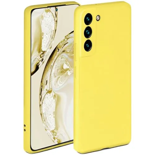 ONEFLOW Soft Case für Samsung Galaxy S22 Plus Hülle aus Silikon mit Kameraschutz, Silikonhülle mit erhöhtem Schutz fürs Display, Backcover Schutzhülle, weiche Handyhülle, Gelb