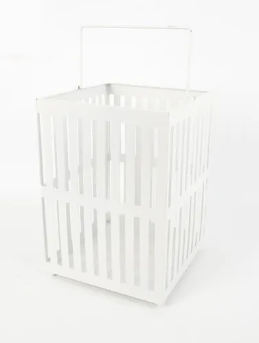 TrendLine Deko-Laterne Metall 26 x 18 cm weiß Laterne