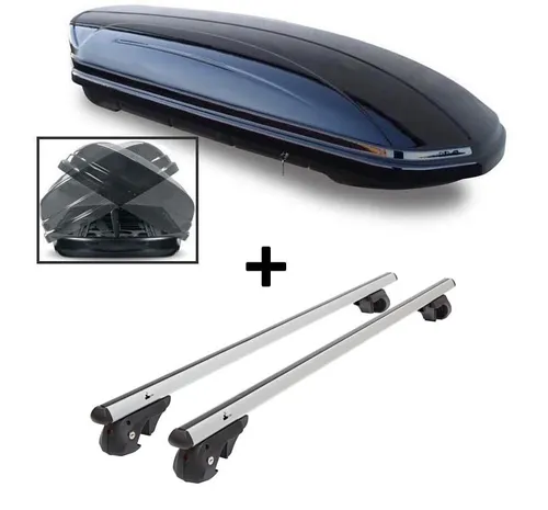 Dachbox VDPMAA580L Duo+Alu Relingträger VDP004XL für VW Sharan 96-09