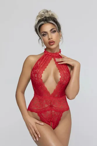 Christine - Offener Body Eleonora - Rot