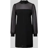 Apricot Semitransparentes Minikleid mit Pailletten in Black, Größe XS