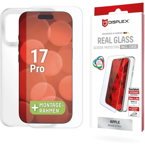 DISPLEX Panzerglas & Schutzhülle für Apple iPhone 17 Pro - Hochwertiges Panzerglas und schützende Hülle für Apple iPhone 17 Pro, idealer Schutz vor Kratzern und Stößen, perfekt für den täglichen Einsatz.