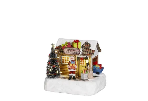 LuVille Weihnachtsdorf Luville Collectables Verpackungsfabrik batteriebetrieben - Batteriebetriebene Verpackungsfabrik für Ihr Weihnachtsdorf. Aus buntem Kunststoff gefertigt, sorgt sie für festliche Stimmung und ein bezauberndes Ambiente.